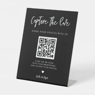 Moderne Schwarze Hochzeit Capture the Liebe Sockelschild