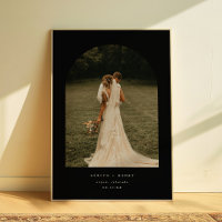 Moderne Schwarze Hochzeitspaar-Foto-Architektur