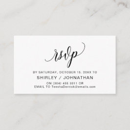 Moderne schwarze Kalligrafie, Hochzeitsszenario Begleitkarte