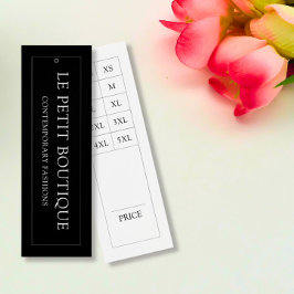 Moderne schwarze Kleidung Größe Diagramm Swing Pre