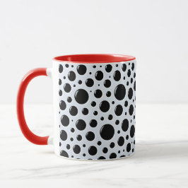 Moderne schwarze Kreispunkte Tasse