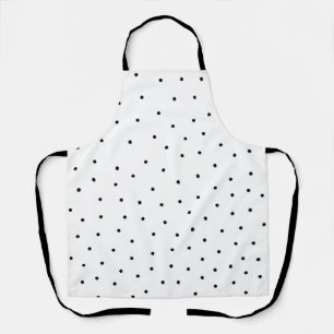 Moderne schwarze Küchenschürze mit Punkten Schürze