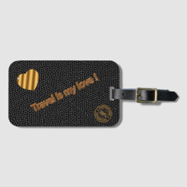 Moderne Schwarze Liebe Gepäckanhänger