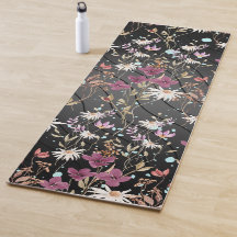 Moderne schwarze Linien Elegante Wildblumen