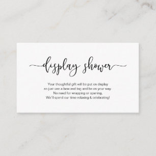 Moderne schwarze Minimalismus-Schrift, Display Sho Begleitkarte