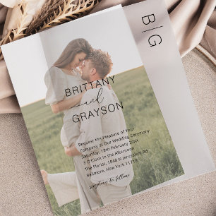 Moderne Schwarze Monogramm-Hochzeit