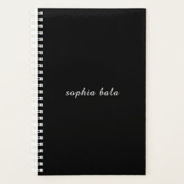 Moderne schwarze Monogramm-Name-Gestaltung Planer