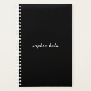 Moderne schwarze Monogramm-Name-Gestaltung Planer