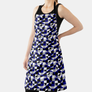 Moderne Schwarze Navy Blau Geometrische Muster Sch Schürze