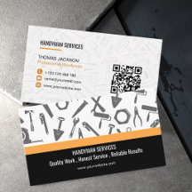 Moderne schwarze orange Werkzeuge Handwerker Hausr