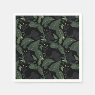 Moderne schwarze Panther Serviette