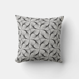 Moderne schwarze Pasta-Swirbel-Design Kissen