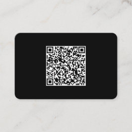 Moderne Schwarze-QR-Code-Beruflich-Soziale Medien Visitenkarte