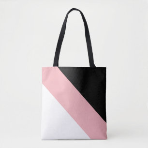 Moderne schwarze, rosa und weiße diagonal gestreif