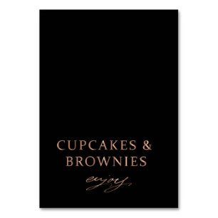 moderne, schwarze Rose, goldfarbenes Buffet-Food-L Tischnummer