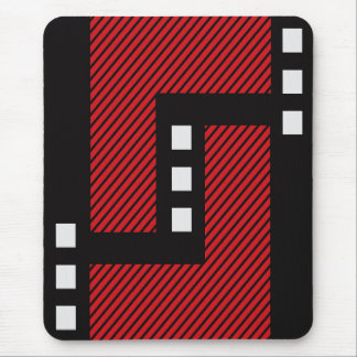 Moderne, schwarze, rote, weiße, abstrakte mousepad
