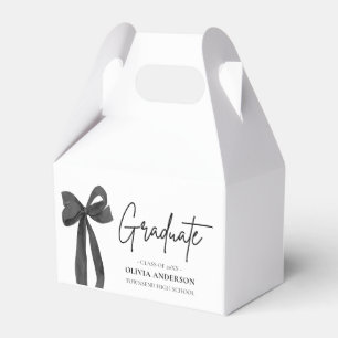 Moderne schwarze Schleife Coquette Absolvent Absch Geschenkschachtel