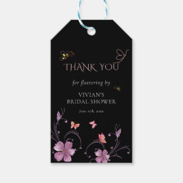 Moderne Schwarze Schmetterlinge Brautparty Geschen Geschenkanhänger