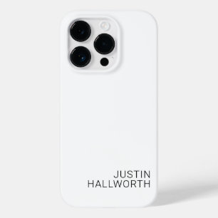 Moderne schwarze Schrift auf Weiß Case-Mate iPhone 14 Pro Hülle