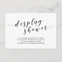 Moderne schwarze Schrift, Display-Dusche Begleitkarte