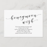 Moderne schwarze Schrift, Honeymoon Wish Fund Begleitkarte<br><div class="desc">Das ist das moderne Script,  die Hochzeitskarte. Sie können die Farben des Schriftartes ändern und Ihre Hochzeitsdetails in den entsprechenden Schriftart / Schrift hinzufügen.#TeeshaDerrick</div>