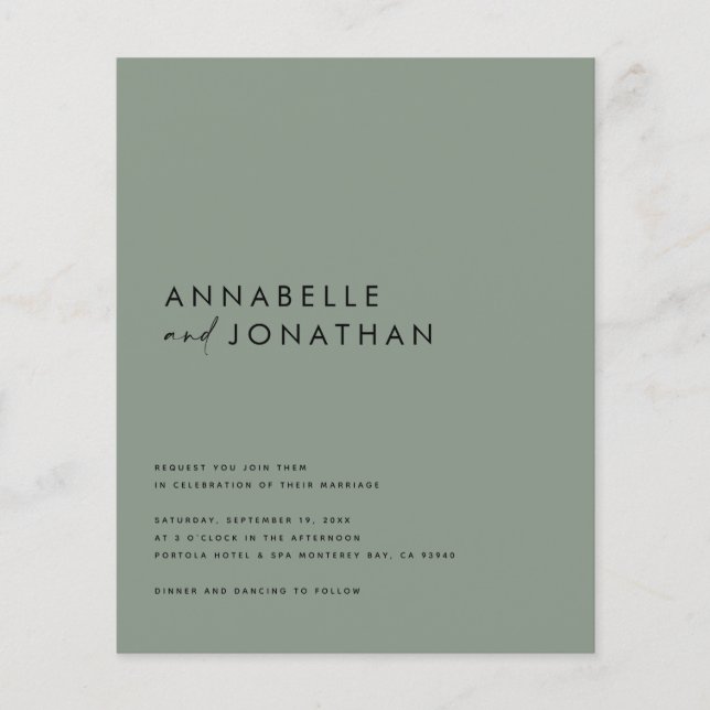 Moderne schwarze Schrift minimale zeitgenössische  Flyer (Vorne)