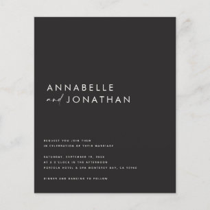 Moderne schwarze Schrift minimale zeitgenössische  Flyer