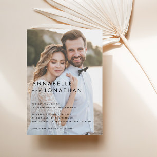 Moderne schwarze Schrift minimalistisch zeitgemäß Save The Date