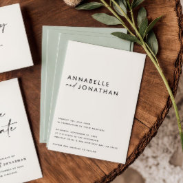 Moderne schwarze Schrift minimalistisch zeitgenöss Save The Date