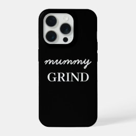 Moderne schwarze Schrift 'Mom Hustle' zum Mutterta iPhone 15 Pro Hülle