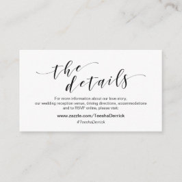 Moderne schwarze Schrift, Unsere Details, UAWG, Ha Begleitkarte