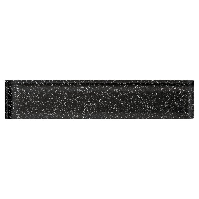 Moderne schwarze Steinart - Raum Namensplakette (Vorderseite)