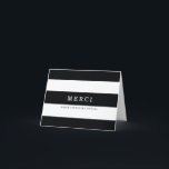 Moderne schwarze Streifen Dankeskarte<br><div class="desc">Vielen Dank für Ihre eleganten Karten, die mit Ihrem Text personalisiert werden können. Besuchen Sie den Origami-Druckladen, um mehr Grußkarten zu entwerfen!</div>