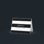 Moderne schwarze Streifen Dankeskarte<br><div class="desc">Vielen Dank für Ihre eleganten Karten,  die mit Ihrem Text personalisiert werden können. Besuchen Sie den Origami-Druckladen,  um mehr Grußkarten zu entwerfen!</div>