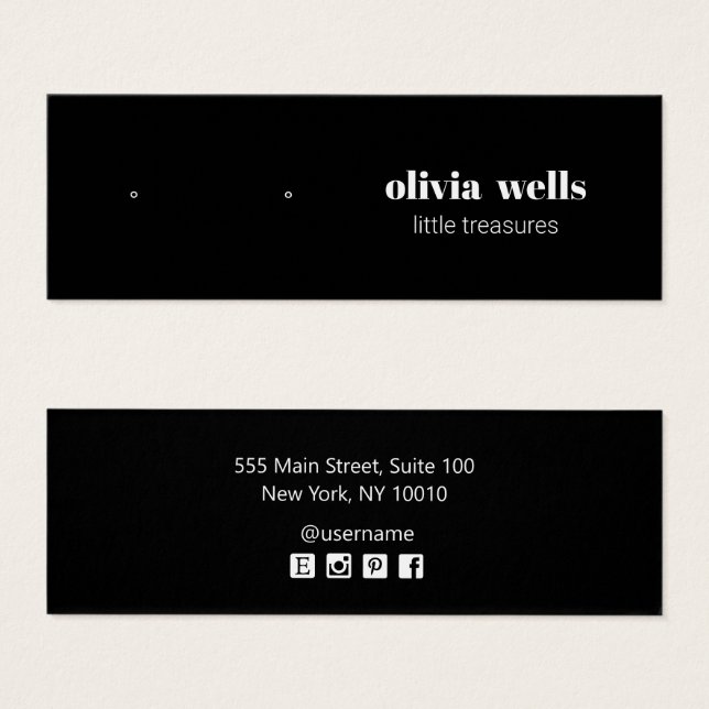 Moderne schwarze Stuhlvorratskarte