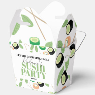 Moderne schwarze Sushi-Party-Rolls-Geburtstagseinl Geschenkschachtel