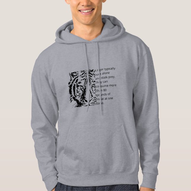 Moderne, schwarze Tiger-Designs auf der Basis von  Hoodie (Vorderseite)