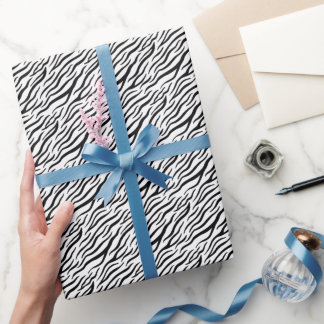 Moderne schwarze Tiger-Streifen-Muster Luxus Geschenkpapier