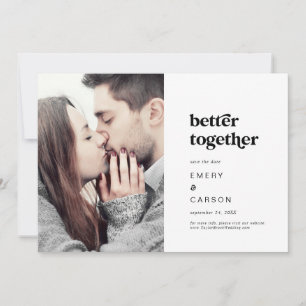 Moderne schwarze Typografie besser zusammenbringen Save The Date