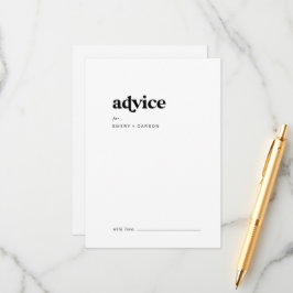 Moderne Schwarze Typografie-Hochzeit Hinweiskarte