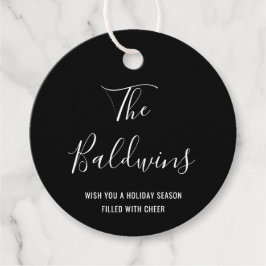 Moderne schwarze Typografie Name Holiday Geschenkanhänger