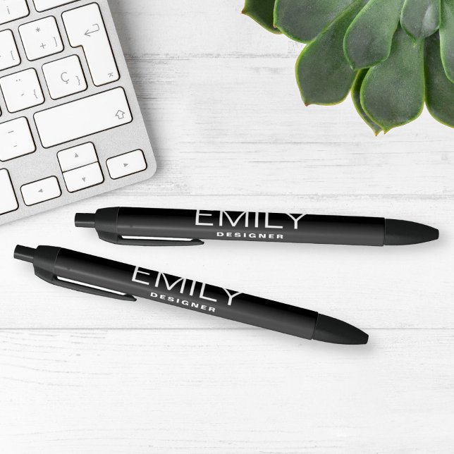 Moderne schwarze Typografie | Schwarz Kugelschreiber (Von Creator hochgeladen)