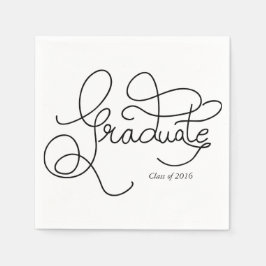 Moderne schwarze Typografie Serviette