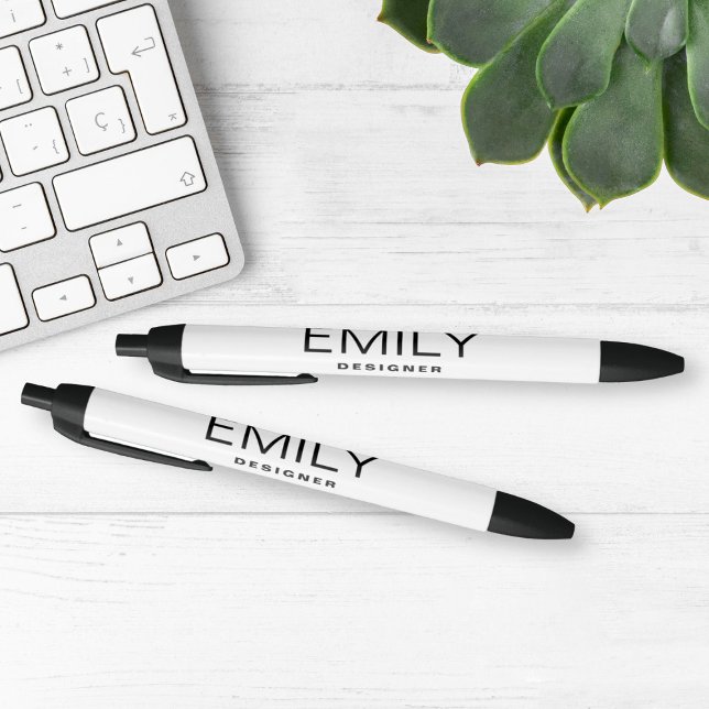 Moderne schwarze Typografie | weiß Kugelschreiber (Von Creator hochgeladen)