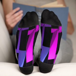 Moderne schwarze und graue Socken mit geometrische