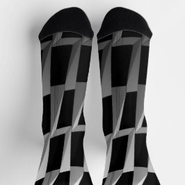 Moderne schwarze und graue Socken mit geometrische