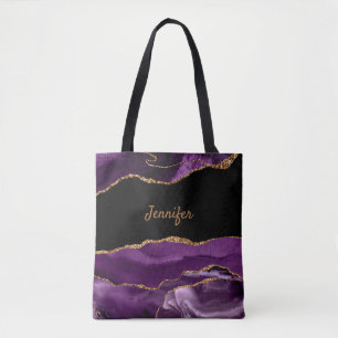 Moderne schwarze und violette Achat-Kristall-Indiv