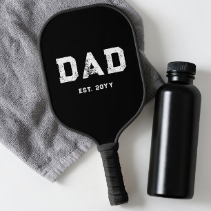 Moderne schwarze und weiße einfache männliche Dad Pickleball Schläger