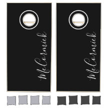 Moderne schwarze und weiße Skriptfamilie