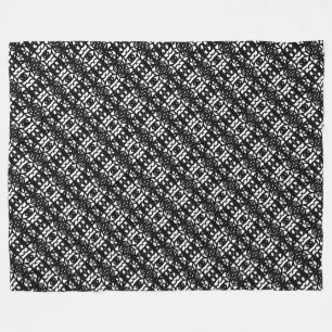 Moderne schwarze und weiße stilvolle Tao-Fleece-De Fleecedecke